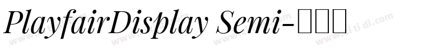 PlayfairDisplay Semi字体转换